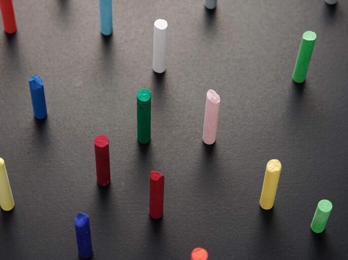 Colourful crayons