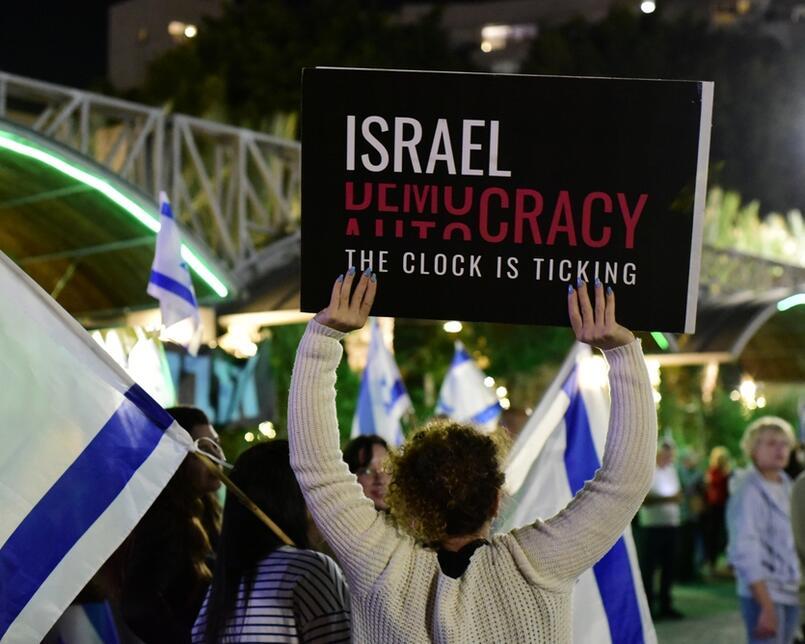 Pro-Democracy protestors in Israel
