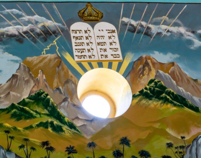 Mount Sinai painting in Kutaisi Synagogue in Georgia