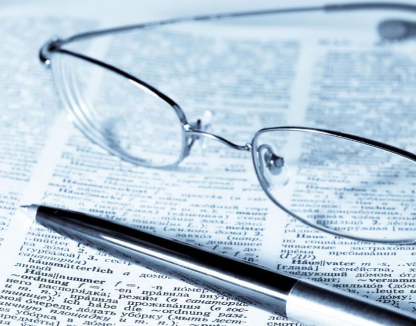 Glasses over a book