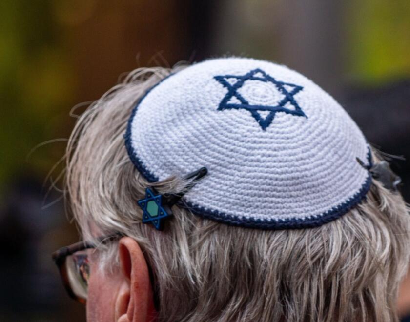 Israeli flag on a Kippah