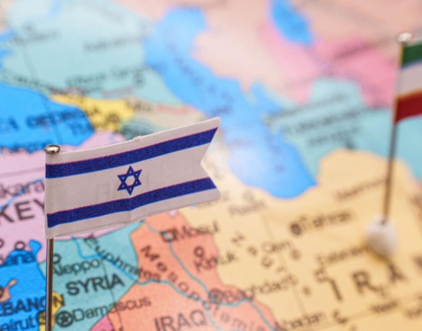 Israeli and Irani flag pins