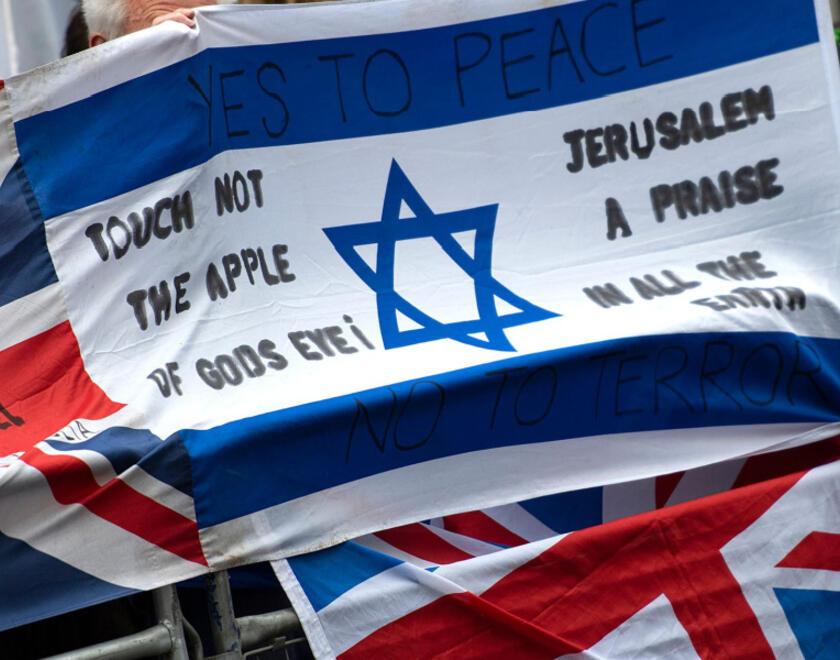 Israel and UK flags