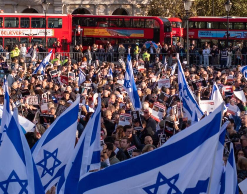 Pro-Israeli protest in London, October 2023