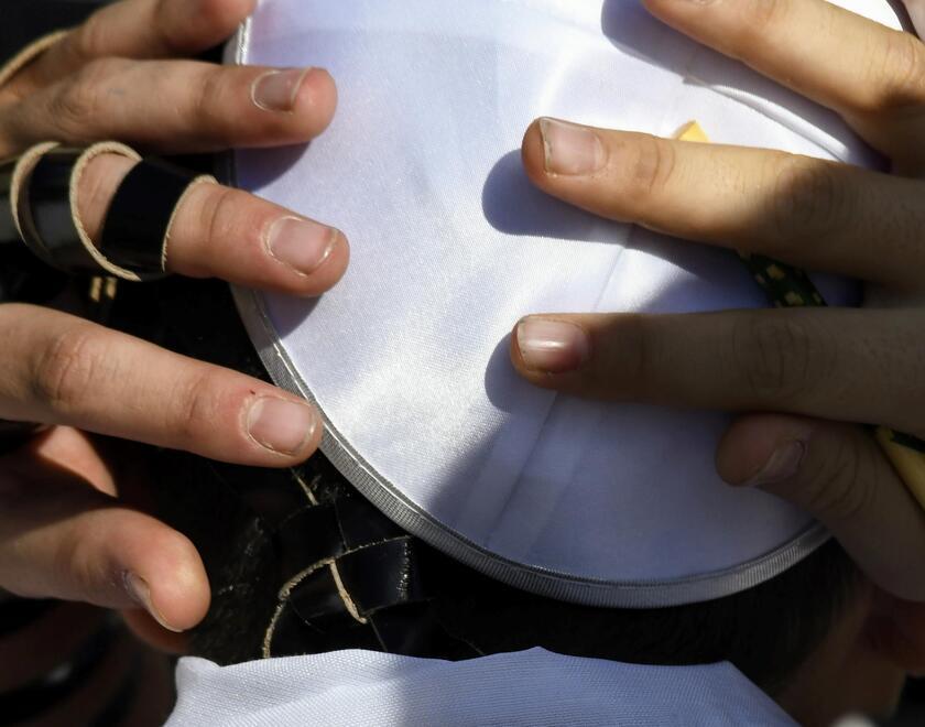 A Jewish man praying