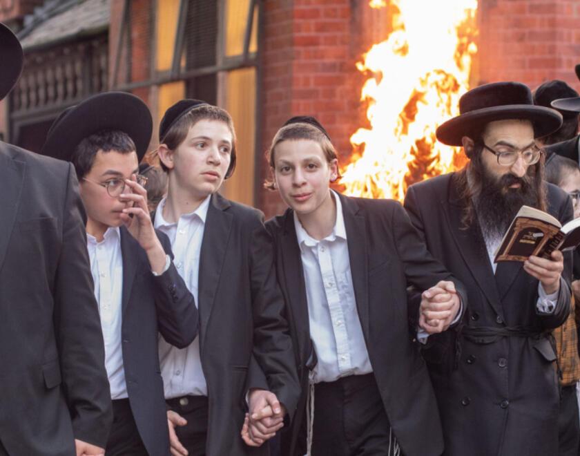Jews in Manchester celebrating Lag Ba'omer