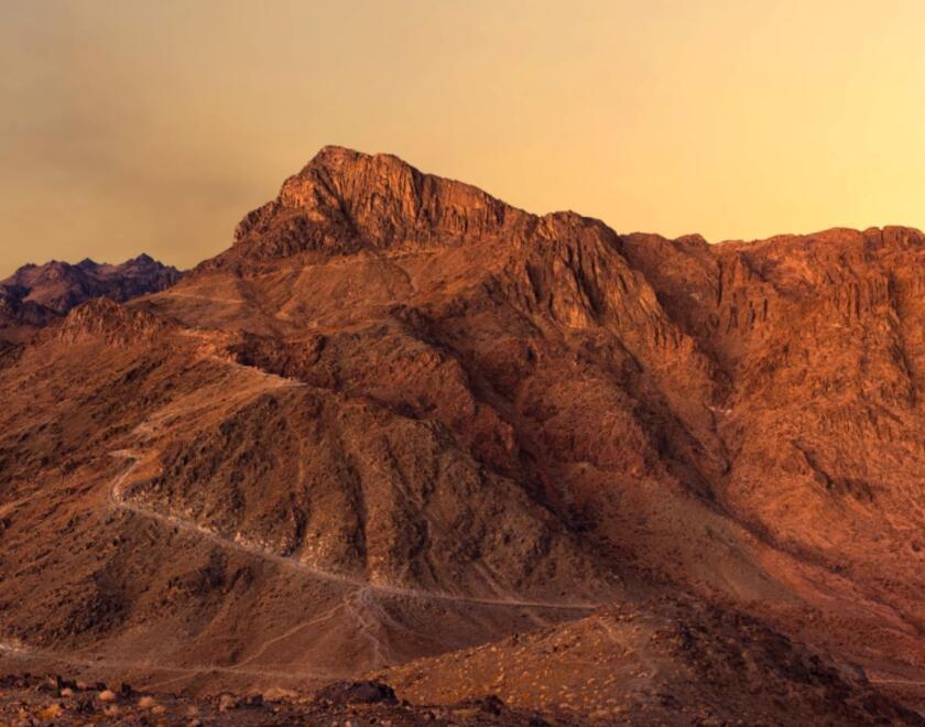 Sunset on mount Sinai