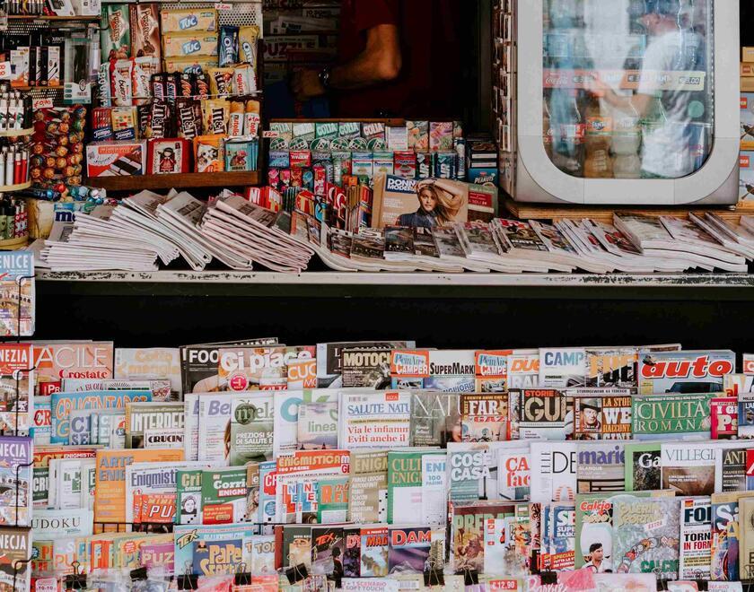 Newspapers kiosk in Italy