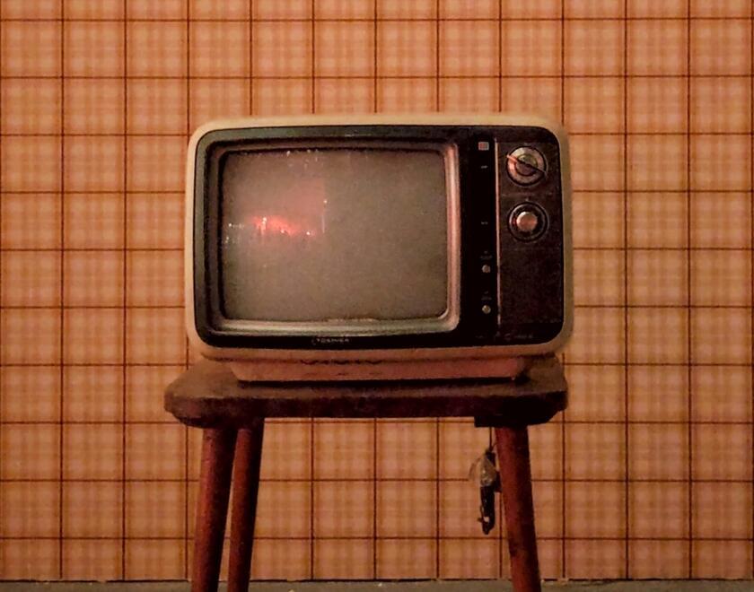 An old television set
