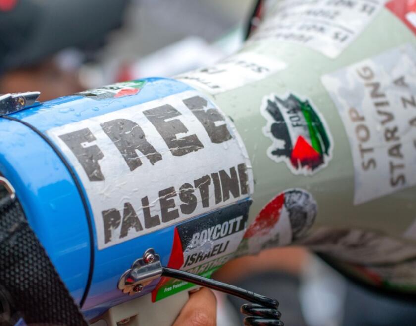 A pro-Palestine protest in the UK