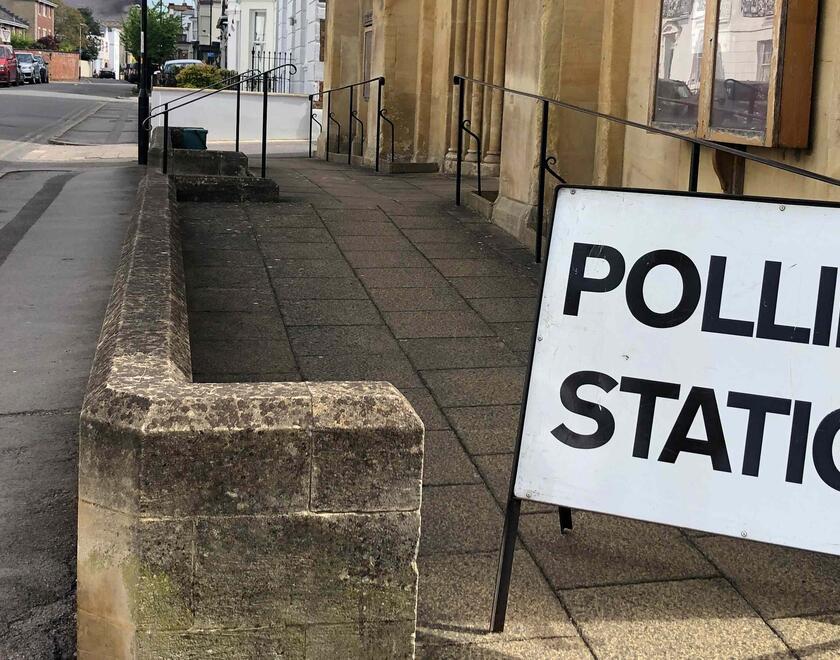 Polling station in the UK