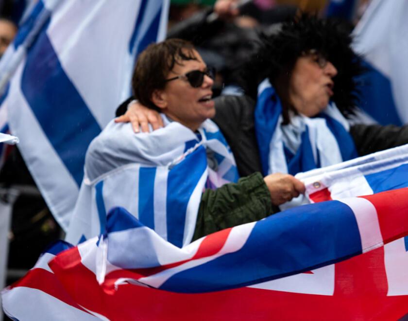 A pro-Israeli protest in London