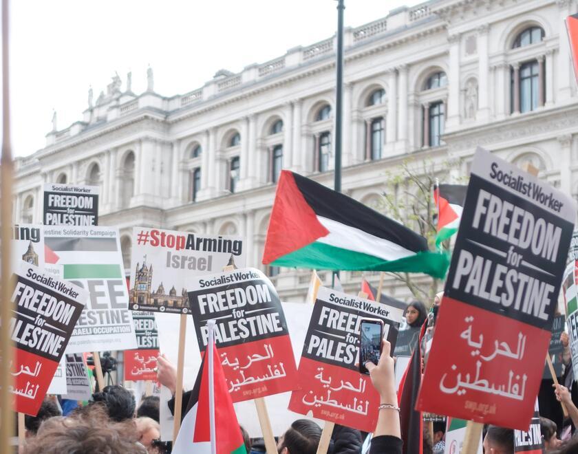 Protesters against Israel in London