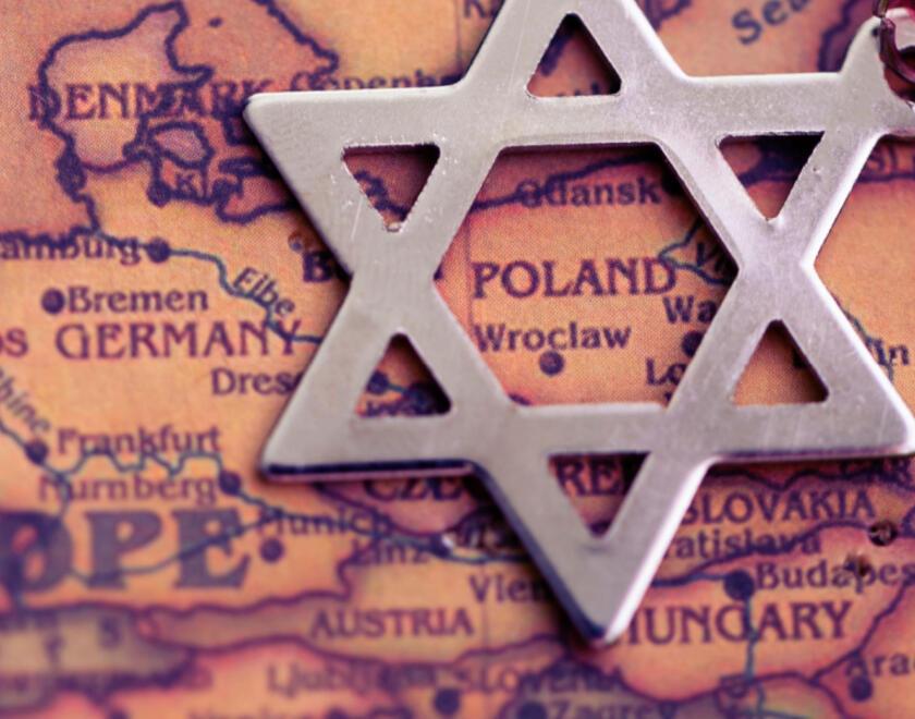 Star of David over Europe map