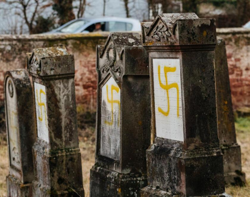 Swastikas drawn on Jewish graves in France