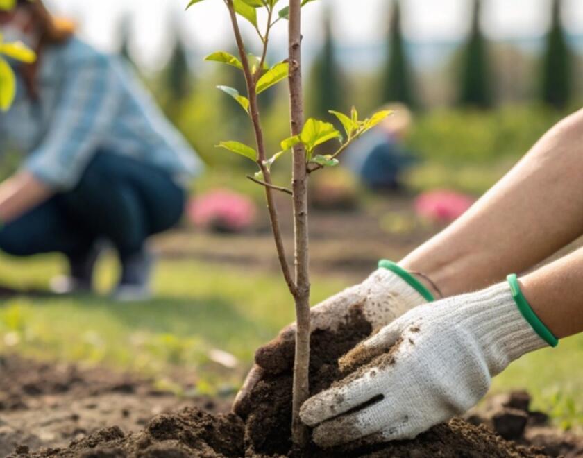 Planting trees on Tu b'Shevat