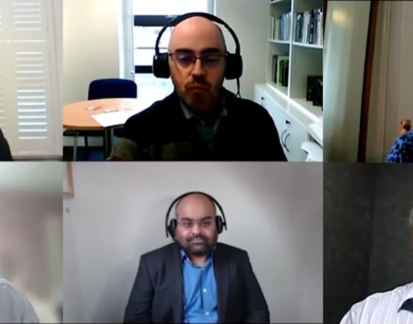 Screenshot of the webinar's participants