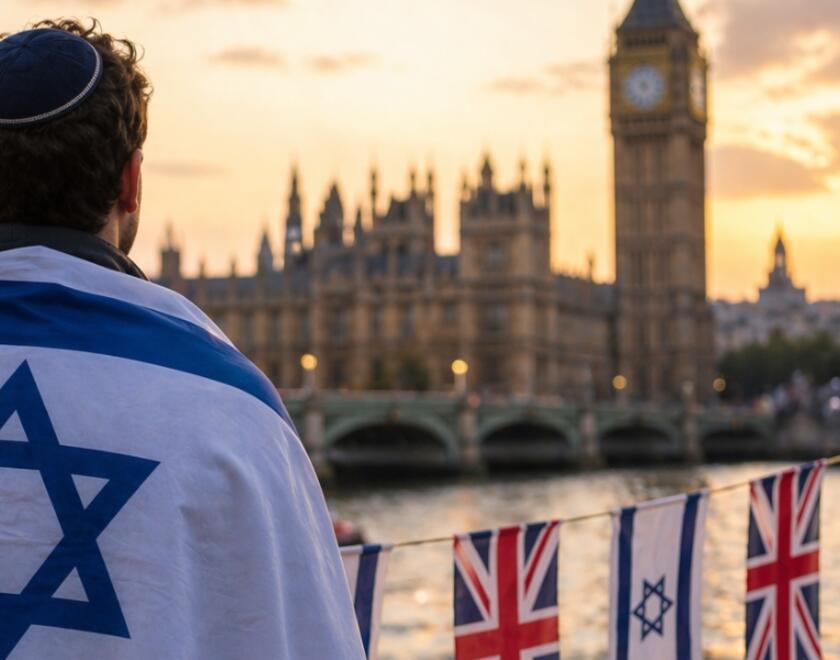 British Jew with Israeli flag